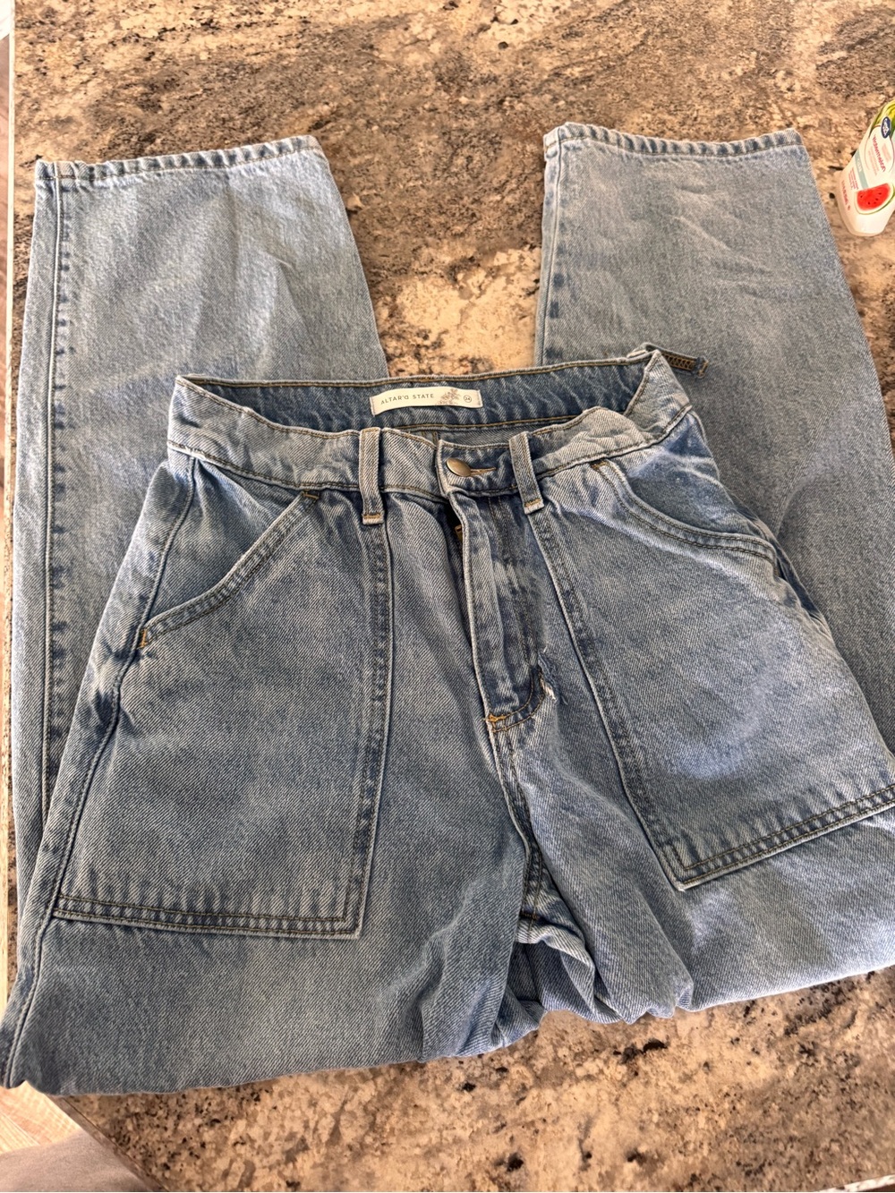 Altar'd State Light Blue Boyfriend Jeans